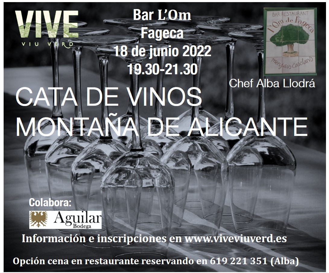 Cata vinos montaña Alicante
